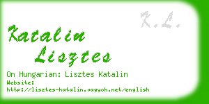 katalin lisztes business card